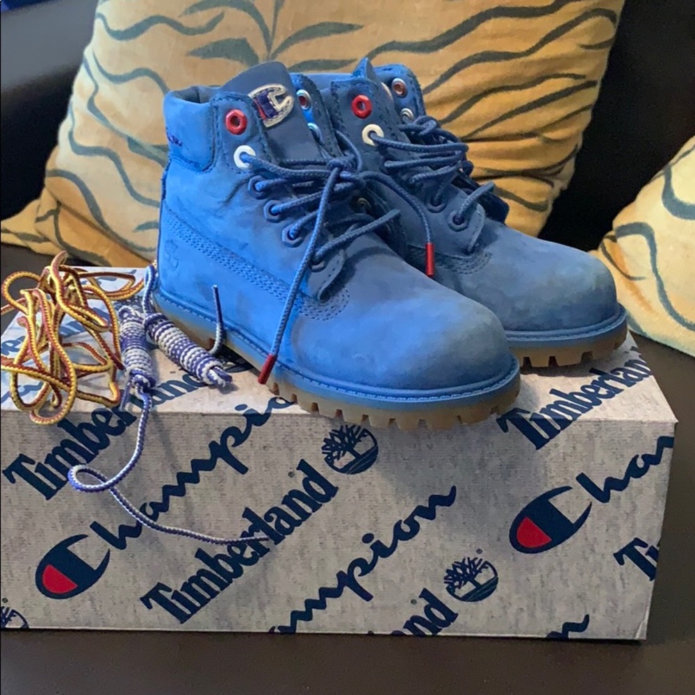 Champion x Timberland toddler boots, 10